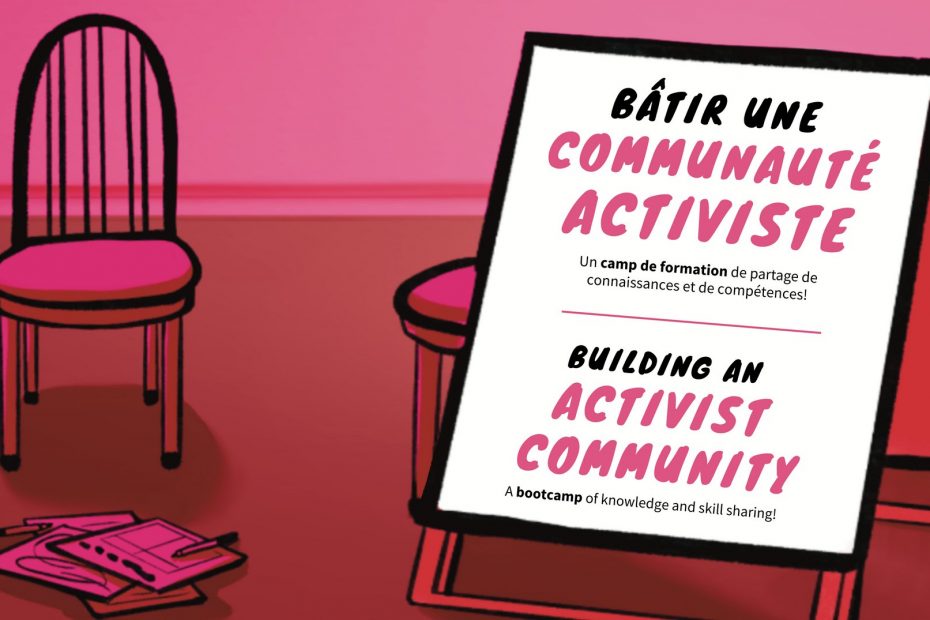 poster for Building an Activist Community event